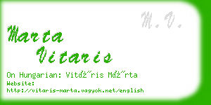 marta vitaris business card